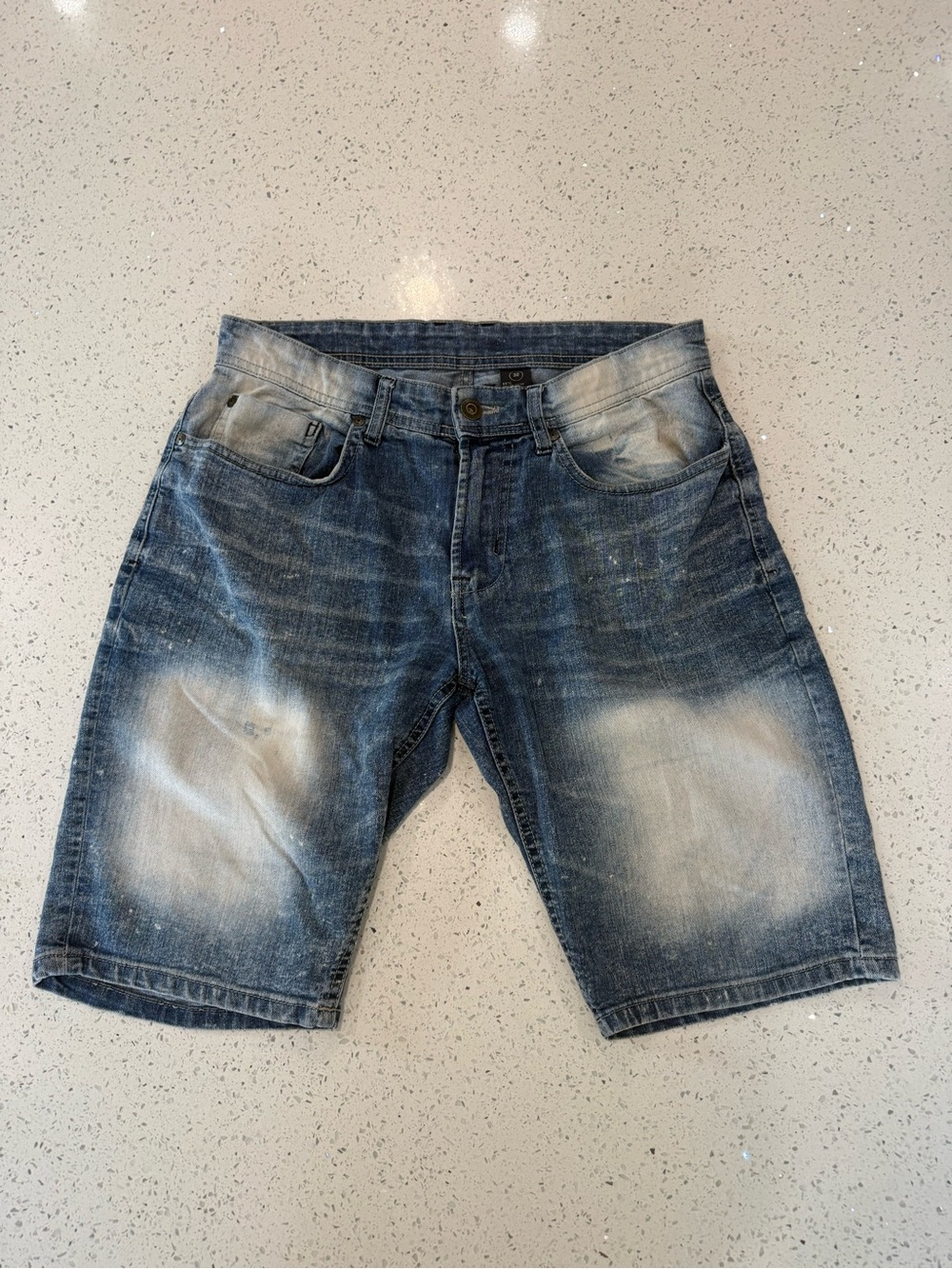 Buffalo David Bitton Washed Blue Denim Jean Shorts